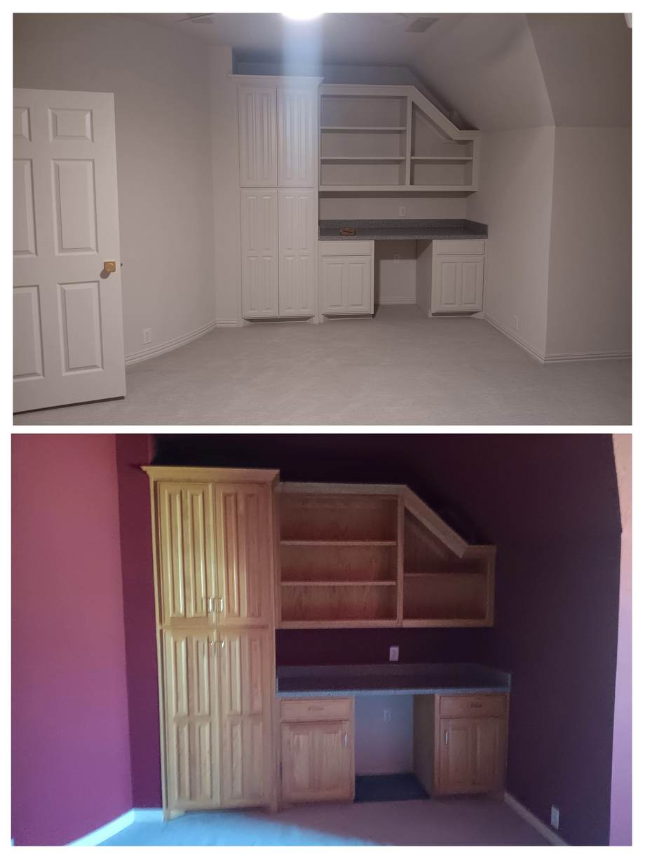 Interior — before & after